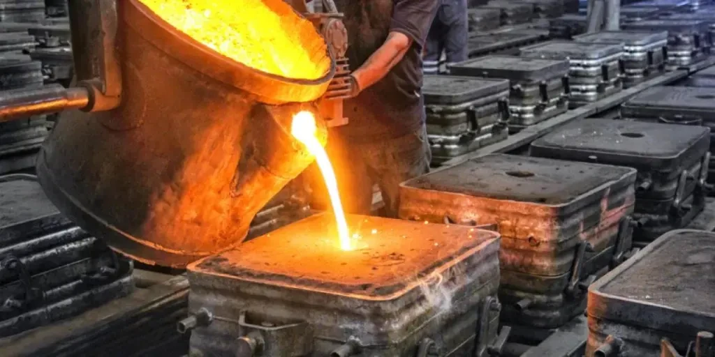 Piezas metálicas industriales fabricadas por fundición sobre mesa técnica